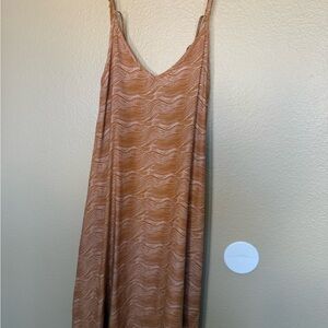 RVCA Orange Sleeveless Maxi Sundress